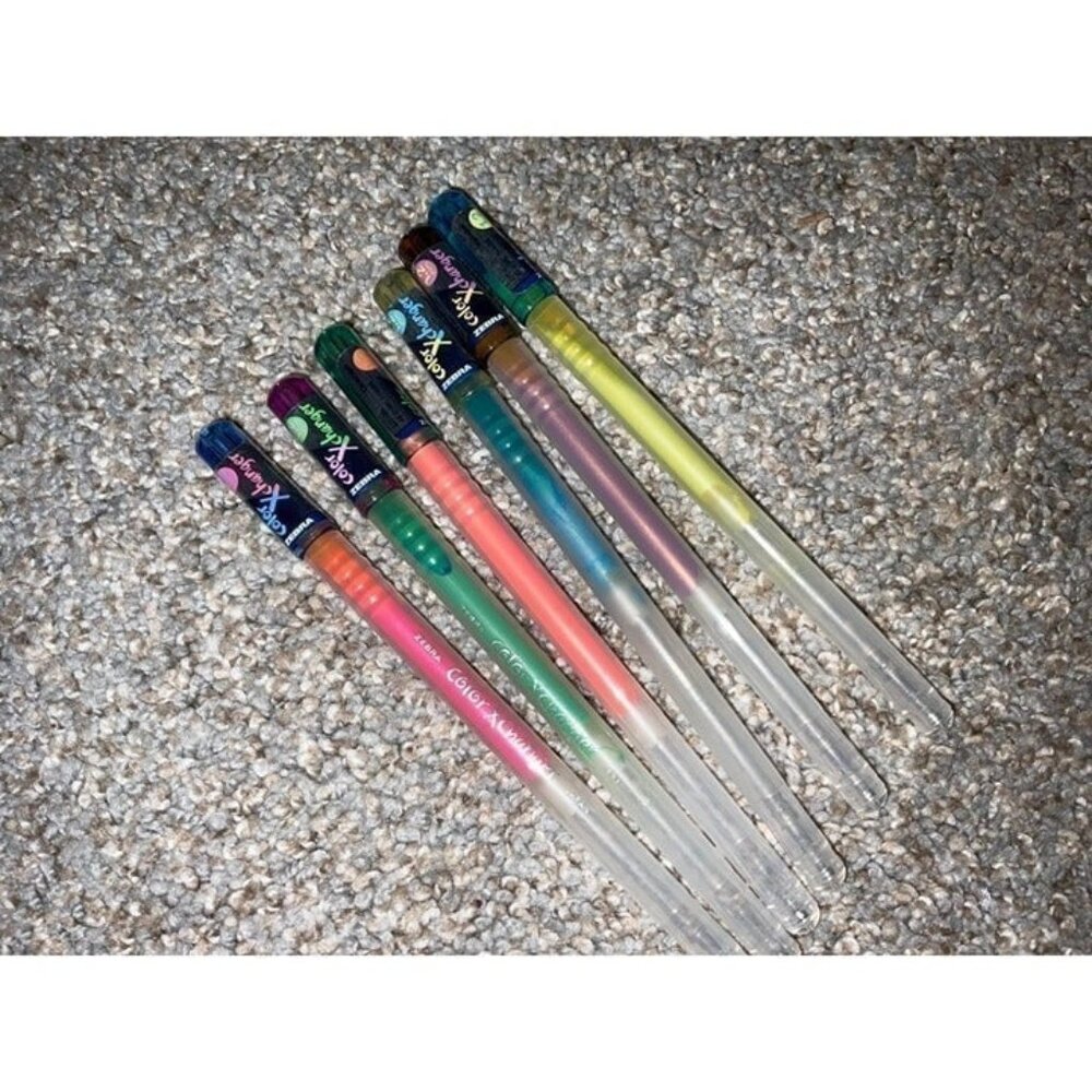 VTG Zebra Color XChanger Pens- Color changing 1990s gel pens